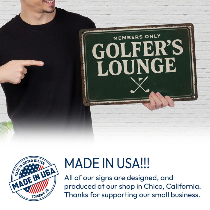 Golfers Lounge - Rustic Golf Wall Décor