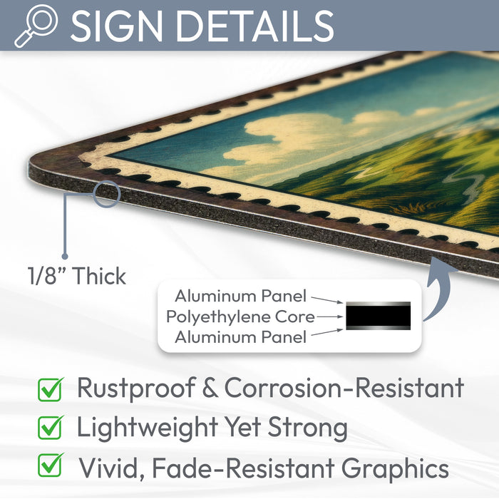 Kiawah Vintage Golf Course Stamp Metal Sign