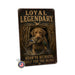 Chesapeake Bay Retriever Loyal Legendary metal sign with vintage hunting style Chesapeake Bay Retriever Loyal Legendary