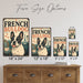 French Bulldog metal sign with vintage breed portrait style French Bulldog