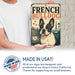 French Bulldog metal sign with vintage breed portrait style French Bulldog