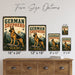 German Shepherd metal sign with vintage breed portrait style German Shepherd