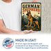 German Shepherd metal sign with vintage breed portrait style German Shepherd