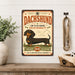 Dachshund metal sign with vintage breed portrait style Dachshund