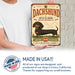 Dachshund metal sign with vintage breed portrait style Dachshund
