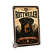 Rottweiler metal sign with vintage breed portrait style Rottweiler