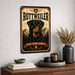 Rottweiler metal sign with vintage breed portrait style Rottweiler