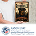 Rottweiler metal sign with vintage breed portrait style Rottweiler