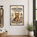 Yorkshire Terrier metal sign with vintage breed portrait style Yorkshire Terrier