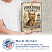 Yorkshire Terrier metal sign with vintage breed portrait style Yorkshire Terrier