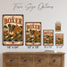 Boxer metal sign with vintage breed portrait style Boxer