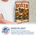 Boxer metal sign with vintage breed portrait style Boxer