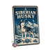 Siberian Husky metal sign with vintage breed portrait style Siberian Husky