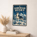 Siberian Husky metal sign with vintage breed portrait style Siberian Husky