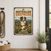 Australian Shepherd metal sign with vintage breed portrait style Australian Shepherd