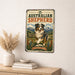 Australian Shepherd metal sign with vintage breed portrait style Australian Shepherd
