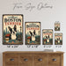 Boston Terrier metal sign with vintage breed portrait style Boston Terrier