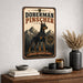 Doberman Pinscher metal sign with vintage breed portrait style Doberman Pinscher