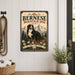 Bernese Mountain Dog metal sign with vintage breed portrait style Bernese Mountain Dog