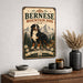 Bernese Mountain Dog metal sign with vintage breed portrait style Bernese Mountain Dog