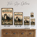 Bernese Mountain Dog metal sign with vintage breed portrait style Bernese Mountain Dog