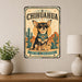 Chihuahua metal sign with vintage breed portrait style Chihuahua