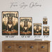 Pitbull metal sign with vintage breed portrait style Pitbull