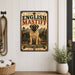 English Mastiff metal sign with vintage breed portrait style English Mastiff
