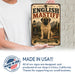 English Mastiff metal sign with vintage breed portrait style English Mastiff