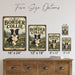 Border Collie metal sign with vintage breed portrait style Border Collie