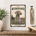 Weimaraner metal sign with vintage breed portrait style Weimaraner