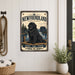 Newfoundland metal sign with vintage breed portrait style Newfoundland