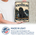 Newfoundland metal sign with vintage breed portrait style Newfoundland