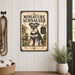 Miniature Schnauzer metal sign with vintage breed portrait style Miniature Schnauzer