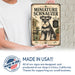Miniature Schnauzer metal sign with vintage breed portrait style Miniature Schnauzer