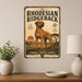 Rhodesian Ridgeback metal sign with vintage breed portrait style Rhodesian Ridgeback