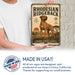 Rhodesian Ridgeback metal sign with vintage breed portrait style Rhodesian Ridgeback