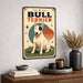 Bull Terrier metal sign with vintage breed portrait style Bull Terrier