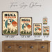 Bull Terrier metal sign with vintage breed portrait style Bull Terrier