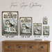 Alaskan Malamute metal sign with vintage breed portrait style Alaskan Malamute