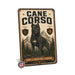 Cane Corso metal sign with vintage breed portrait style Cane Corso