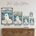 Samoyed metal sign with vintage breed portrait style Samoyed