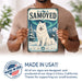 Samoyed metal sign with vintage breed portrait style Samoyed