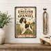 English Springer Spaniel metal sign with vintage breed portrait style English Springer Spaniel