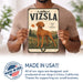 Vizsla metal sign with vintage breed portrait style Vizsla