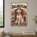 Dalmatian metal sign with vintage breed portrait style Dalmatian