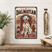 Dalmatian metal sign with vintage breed portrait style Dalmatian