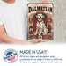 Dalmatian metal sign with vintage breed portrait style Dalmatian