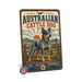 Australian Cattle Dog metal sign with vintage breed portrait style Australian Cattle Dog