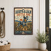 Australian Cattle Dog metal sign with vintage breed portrait style Australian Cattle Dog